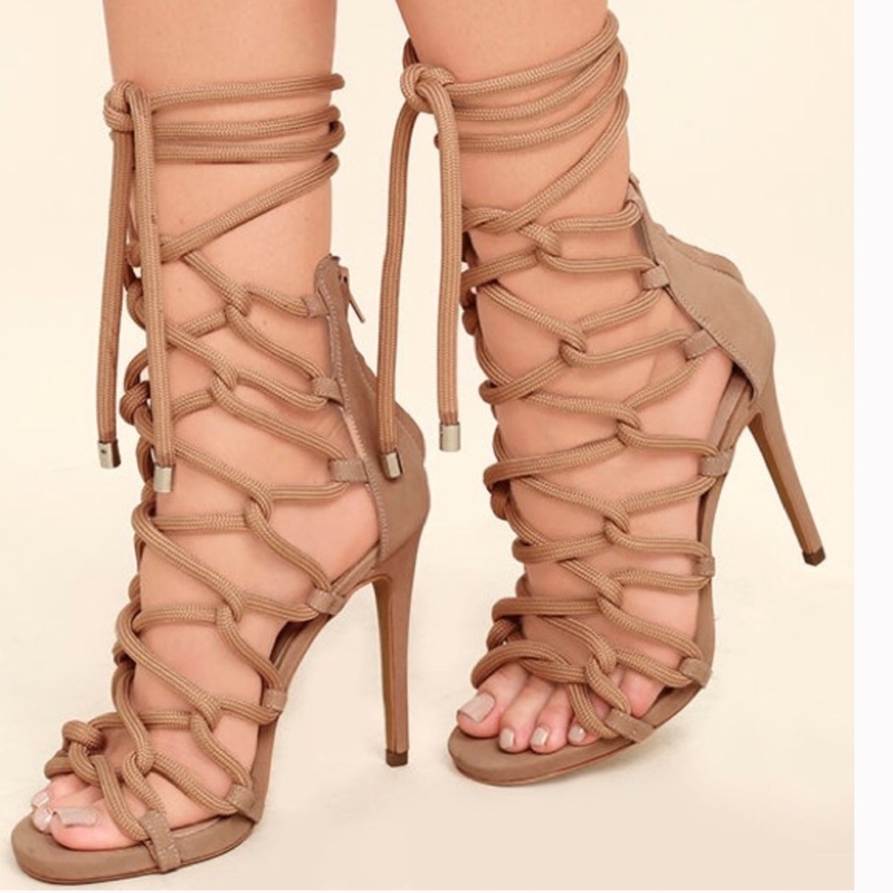 Nude Steve Madden Strappy Heels